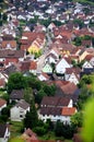 Mountain view of a tranquil southern german village