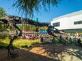 Employees working outdoors at Googleplex headquarters main office