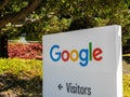 Google logo at Googleplex headquarters main office Royalty Free Stock Photo