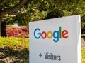 Google logo at Googleplex headquarters main office Royalty Free Stock Photo