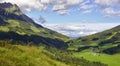 Mountain view into a valley in Austria