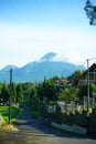 Mountain view in the village in java DmoonProject Royalty Free Stock Photo