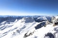 Mountain view from Zugspitze, Bavaria, Germany, wintertime