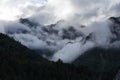 Mountain views on the way to Phakding Royalty Free Stock Photo