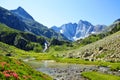 Mountain Vignemale in the national park Pyrenees.France. Royalty Free Stock Photo