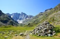 Mountain Vignemale in the national park Pyrenees.France. Royalty Free Stock Photo