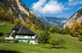 Mountain village in autumn Royalty Free Stock Photo