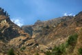 Mountain village in the Himalayas Royalty Free Stock Photo