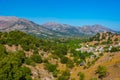 Mountain village at Lasithi plateau at Greek island Crete Royalty Free Stock Photo