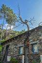 Mountain Village _ Old picturesque stone house facade Royalty Free Stock Photo