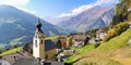 Mountain village of Stulles situated in the Stubai Alps. Province of Bolzano, South Tyrol, Italy Royalty Free Stock Photo