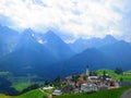 Mountain village in summer Royalty Free Stock Photo