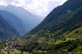 Mountain village in swiss Alps