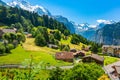 Mountain village Wengen, Switzerland Royalty Free Stock Photo