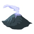 Mountain volcano icon, isometric style