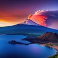 mountain volcano landscape sky nature cloud mountain cloud