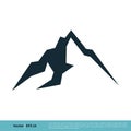 Mountain, Volcano, Summit, Peak Icon Vector Logo Template Illustration Design. Vector EPS 10
