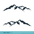 Mountain, Volcano, Summit, Peak Icon Vector Logo Template Illustration Design. Vector EPS 10 Royalty Free Stock Photo