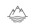 Mountain, Volcano, Summit, Peak Icon Vector Logo Template Illustration Design. Vector EPS 10. Royalty Free Stock Photo