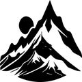 Mountain, Volcano, Summit, Peak Icon Vector Logo Template Illustration Design. Vector Royalty Free Stock Photo