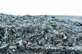 Mountain waste from urban society in underdeveloped countries. South East Asia Royalty Free Stock Photo