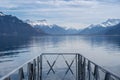 Mountain and Water Background View. Lake Geneva Vevey, Switzerland Royalty Free Stock Photo