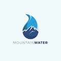 Mountain Water logo. Mountain vector Illustration