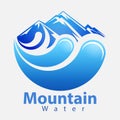 Mountain water symbol