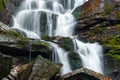 Mountain waterfall in autumn forest Royalty Free Stock Photo