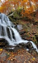 Mountain waterfall in autumn forest Royalty Free Stock Photo