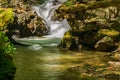 Mountain Waterfall in the Blue Ridge Mountains Royalty Free Stock Photo