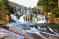 Mountain waterfall in the Czech Republic