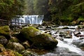 Mountain waterfall in the Czech Republic