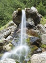 Mountain waterfall detail Royalty Free Stock Photo