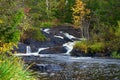 Mountain waterfall. fast stream water Royalty Free Stock Photo