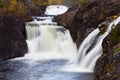 Mountain waterfall. fast stream water Royalty Free Stock Photo