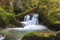 Mountain waterfall. fast stream water Royalty Free Stock Photo
