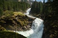 Mountain waterfall Krimml Royalty Free Stock Photo