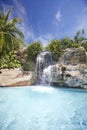 Mountain waterfall in malaysia rainforest. Royalty Free Stock Photo