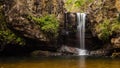 Mountain and silk Waterfall Royalty Free Stock Photo