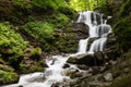 Mountain waterfall Shipot. Carpathians. Ukraine Royalty Free Stock Photo