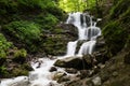 Mountain waterfall Shipot. Carpathians. Ukraine Royalty Free Stock Photo