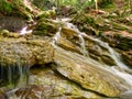 Mountain waterfall stream long exposure effect Royalty Free Stock Photo