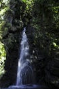 Mountain waterfall dark