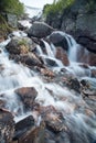 Mountain waterfall. Very beautiful landscape with mountain waterfal