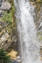 mountain and waterfalls in village theodorian arta perfecture greece firs forest high rocks butterfly Royalty Free Stock Photo