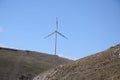 Mountain wind turbine Royalty Free Stock Photo