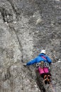 Mountain winter climbing Royalty Free Stock Photo