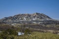 Mountain in winter, the extinct volcanoes