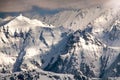 Mountain in winter, peaks with snow in Austrian Alps Royalty Free Stock Photo